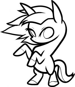 262x302 how to draw how to draw a mustang for kids - Mustang Horse Drawing