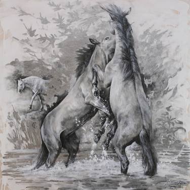 375x375 Love Games - Mustang Horse Drawing