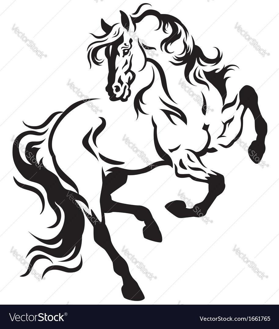 Mustang Horse Drawing at PaintingValley com Explore collection of