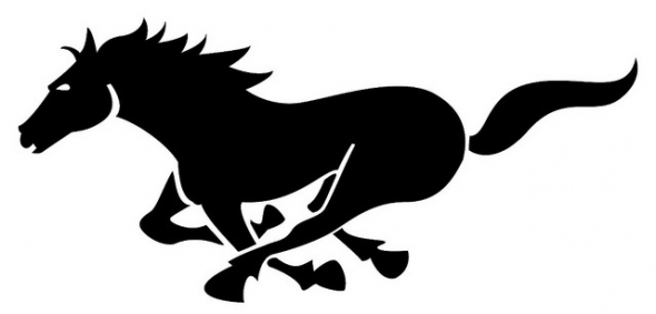 590x283 mustang horse free clipart - Mustang Horse Line Drawing