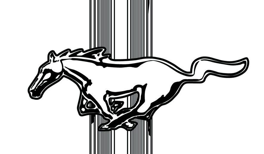 886x517 Ford Mustang Logo Clipart - Mustang Logo Drawing