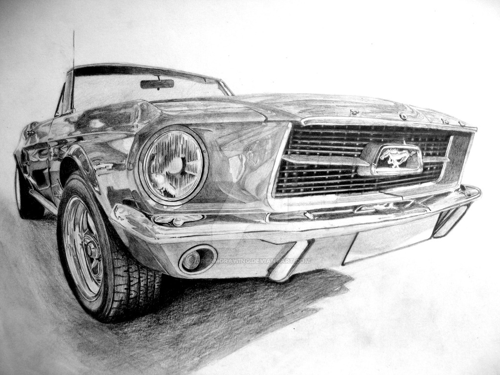 1024x768 Ford Mustang Logo Drawing Wallpaper - Mustang Logo Drawing. 