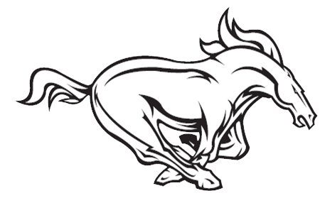 457x279 broncos drawing mustang huge freebie! download for powerpoint - Mustang Logo Drawing