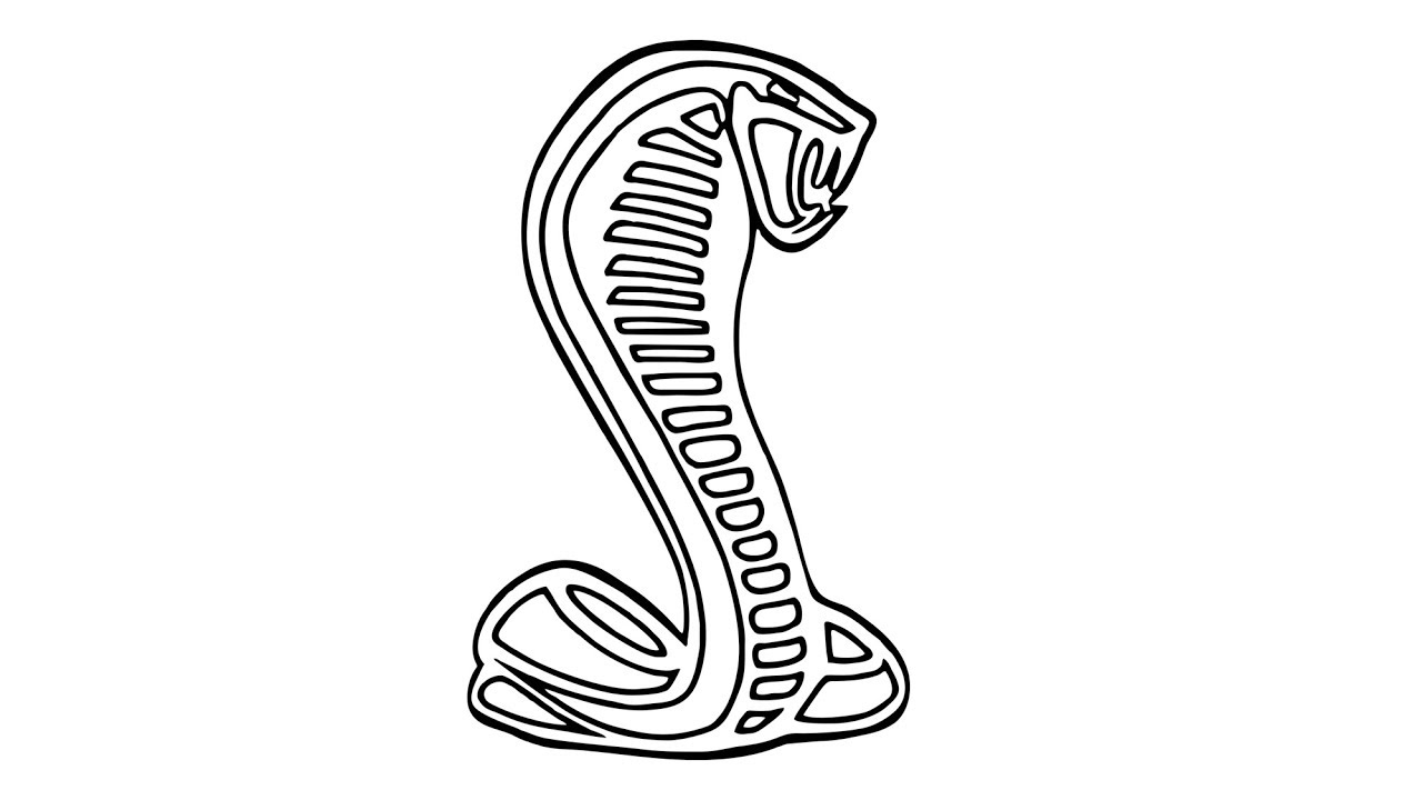 1280x720 How To Draw The Ford Mustang Shelby Logo - Mustang Logo Drawing