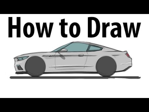 480x360 How To Draw A Ford Mustang - Mustang Outline Drawing