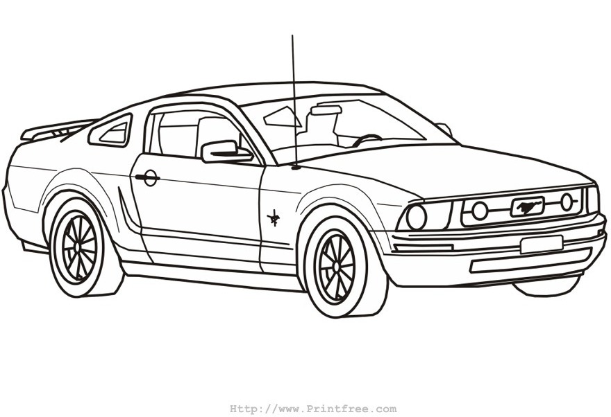 Mustang Outline Drawing at PaintingValley.com | Explore collection of ...