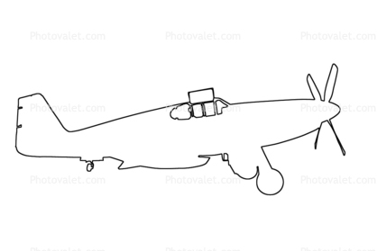 418x279 North American P Mustang Outline, Line Drawing, Shape Images - Mustang Outline Drawing