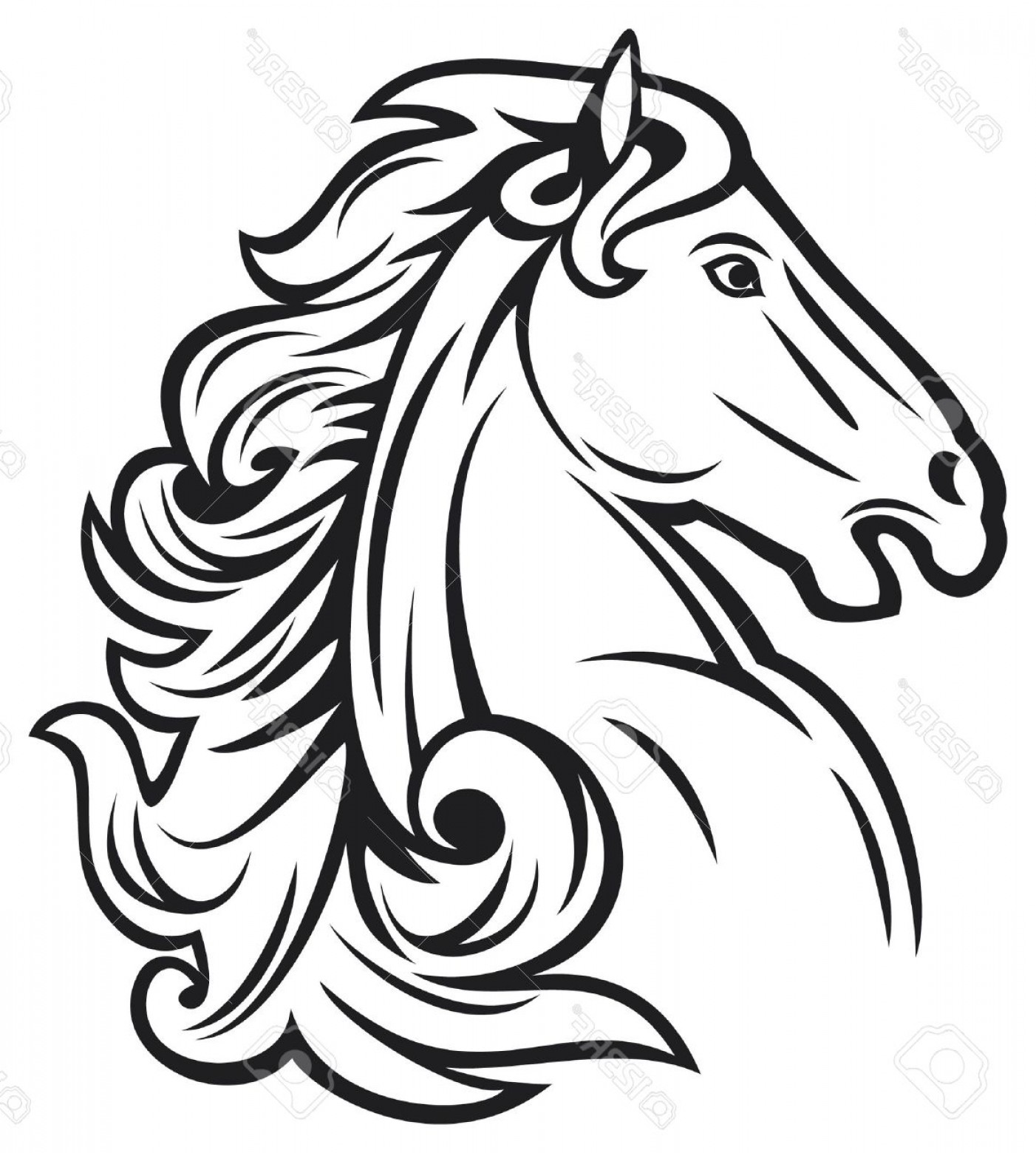 1402x1560 photohorse head mustang head beautiful horse lazttweet - Mustang Outline Drawing