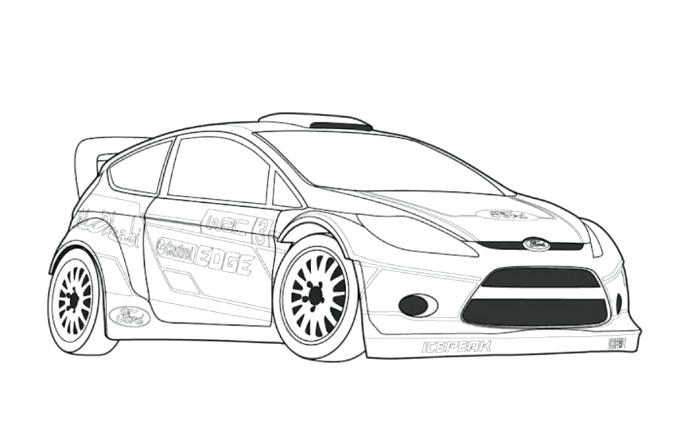 700x429 Sports Car Coloring Free Ford Fiesta - Mustang Outline Drawing