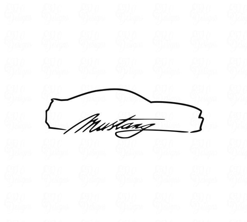 794x713 Ford Mustang Outline Dxf Etsy - Mustang Outline Drawing