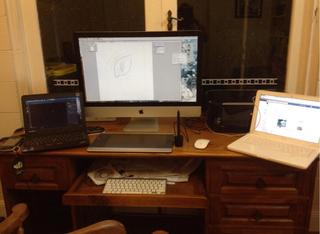 320x234 my set up for my drawing, imac and tablet for drawing, windows - My Drawing Pad