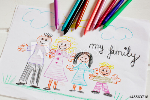 500x334 My Family Drawing - My Family Drawing