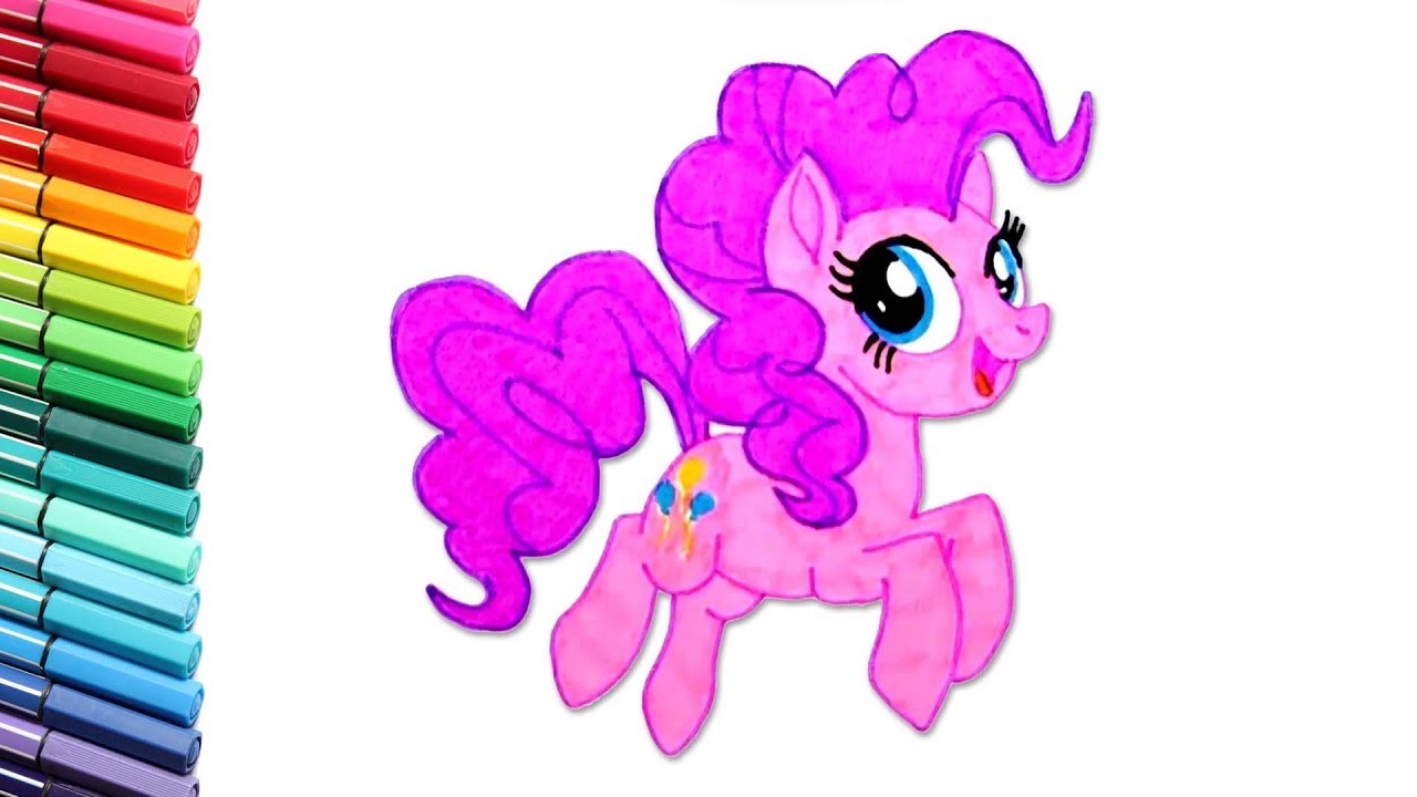 1280x720 drawing and coloring pinkie pie my little pony color pages - My Little Pony Drawing Pinkie Pie