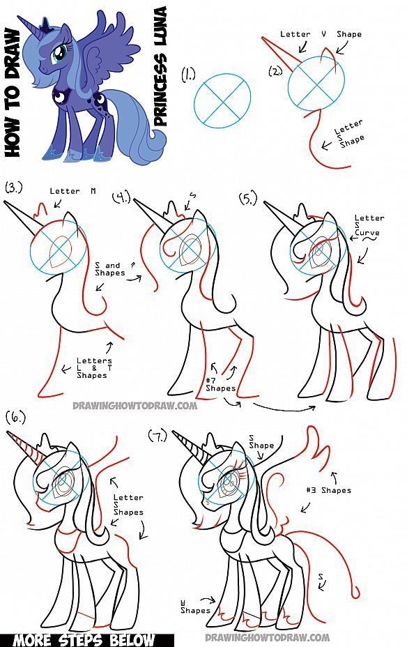 584x928 how to draw princess luna from my little pony friendship is magic - My Little Pony Friendship Is Magic Drawing