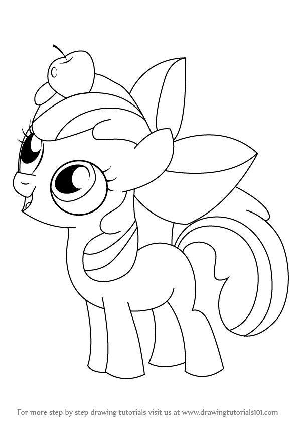 598x844 Learn How To Draw Apple Bloom From My Little Pony Friendship Is - My Little Pony Friendship Is Magic Drawing