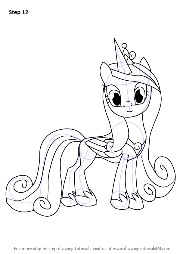 598x844 Learn How To Draw Princess Cadance From My Little Pony Friendship - My Little Pony Friendship Is Magic Drawing