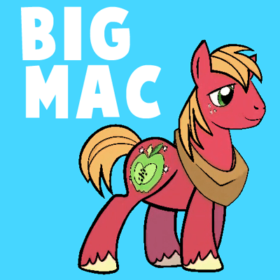 400x400 how to draw big mac from my little pony friendship is magic - My Little Pony Friendship Is Magic Drawing