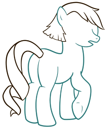 366x443 My Little Pony Art Tutorial Gimp - My Little Pony Outline Drawing