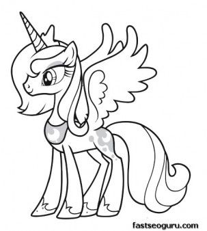 303x338 My Little Pony Clipart Black And White Collection - My Little Pony Outline Drawing