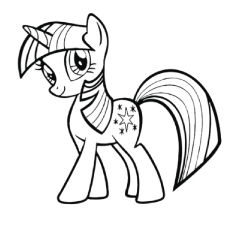 230x230 top 'my little pony' coloring pages your toddler will love to color - My Little Pony Outline Drawing