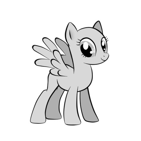 474x474 my little pony pegasus outline - My Little Pony Outline Drawing