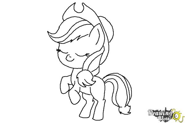 600x400 How To Draw Chibi Apple Jack From My Little Pony Friendship Is - My Little Pony Pictures Drawing