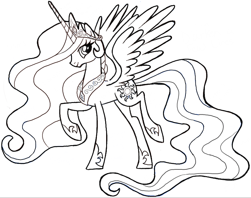 816x644 how to draw princess celestia from my little pony friendship is - My Little Pony Pictures Drawing