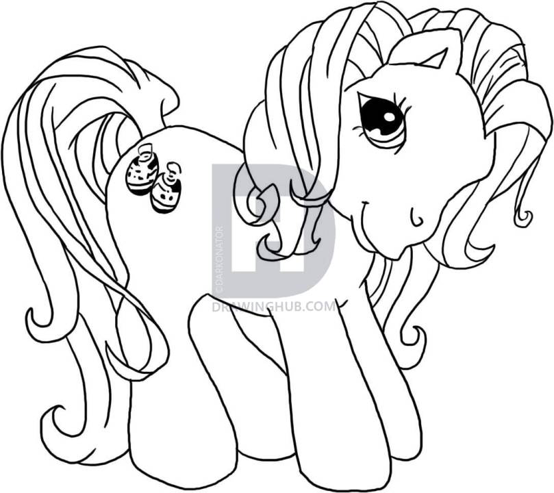 809x720 How To Draw My Little Pony, Step - My Little Pony Pictures Drawing