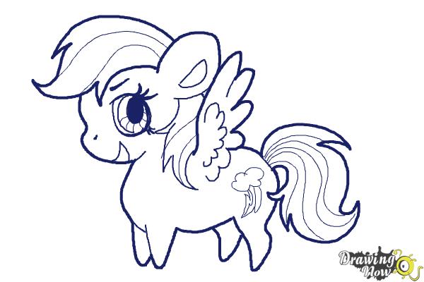 600x400 how to draw chibi rainbow dash from my little pony friendship is - My Little Pony Rainbow Dash Drawing