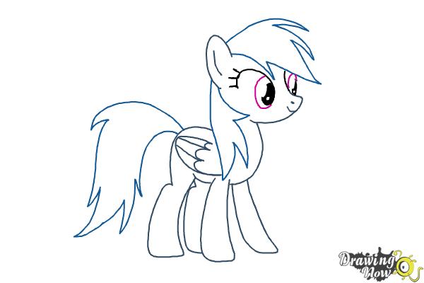 600x400 how to draw rainbow dash from my little pony friendship is magic - My Little Pony Rainbow Dash Drawing