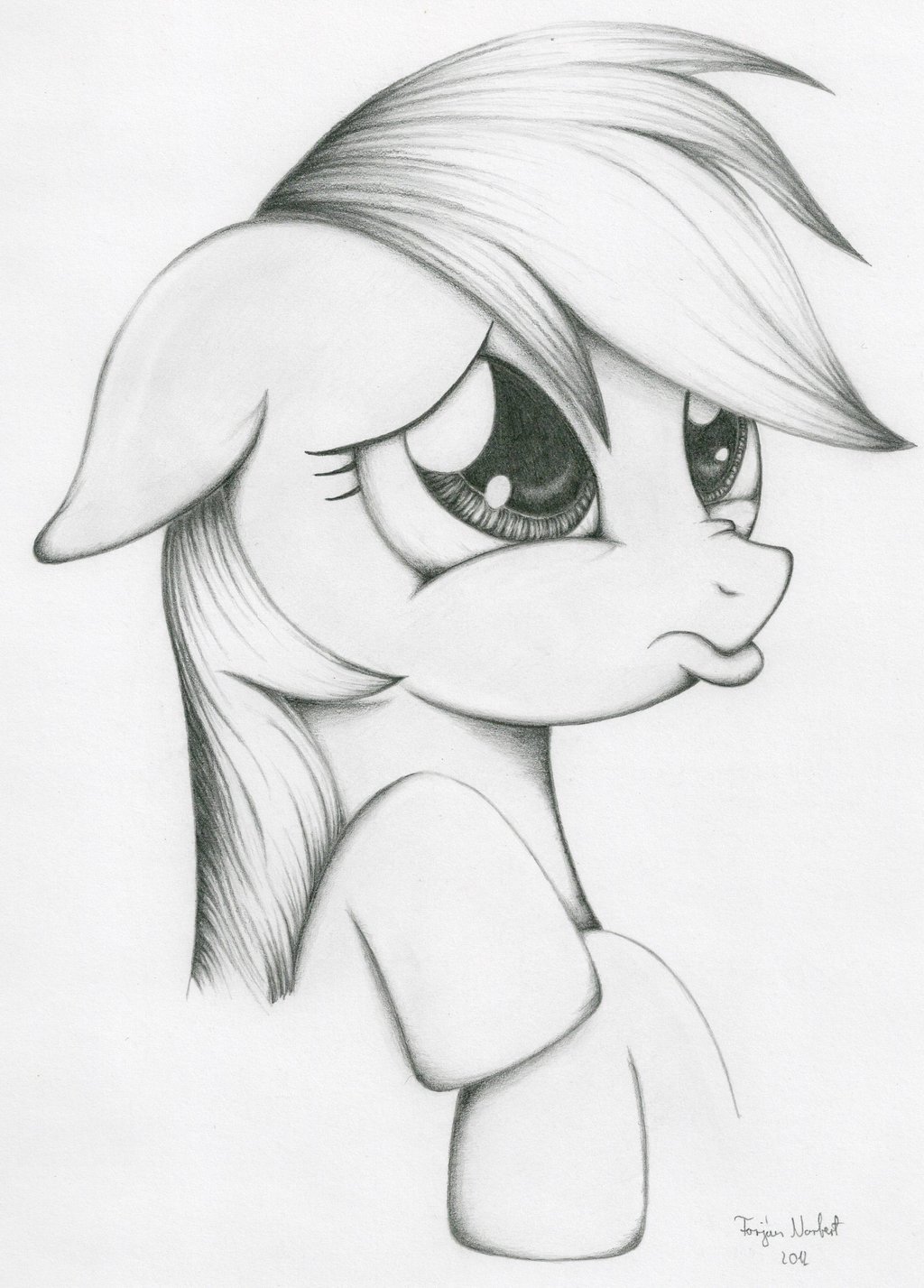 1024x1427 Mlp Drawing - My Little Pony Rainbow Dash Drawing