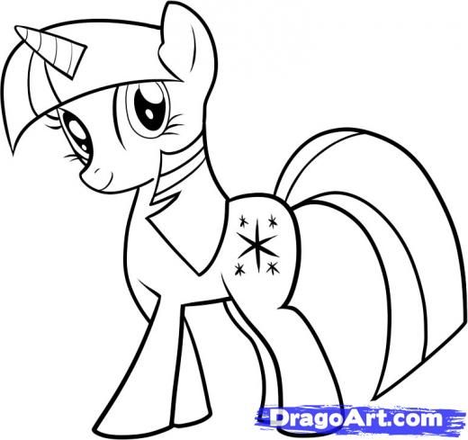 520x489 how to draw twilight sparkle my little pony twilight sparkle step - My Little Pony Twilight Sparkle Drawing