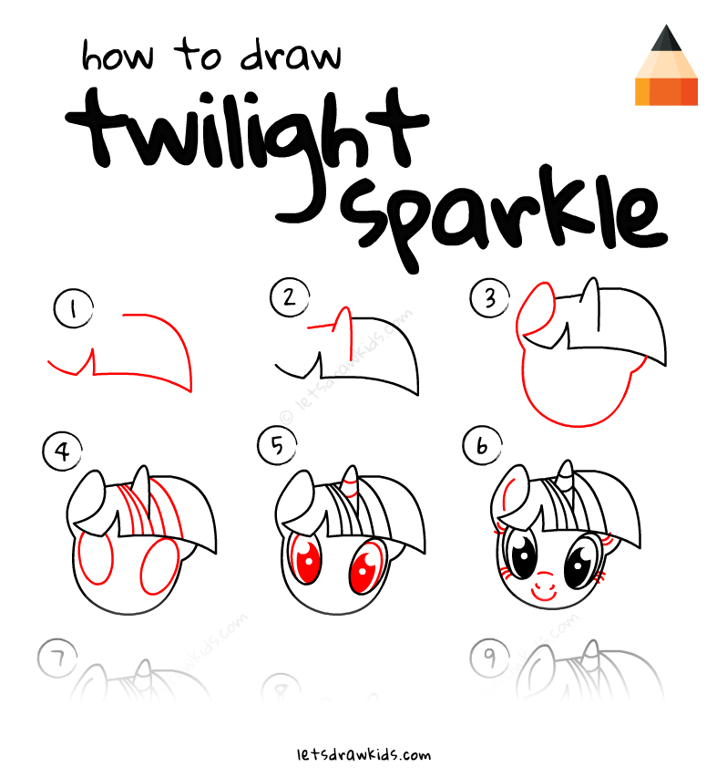 798x853 how to draw twilight sparkle my little pony step - My Little Pony Twilight Sparkle Drawing