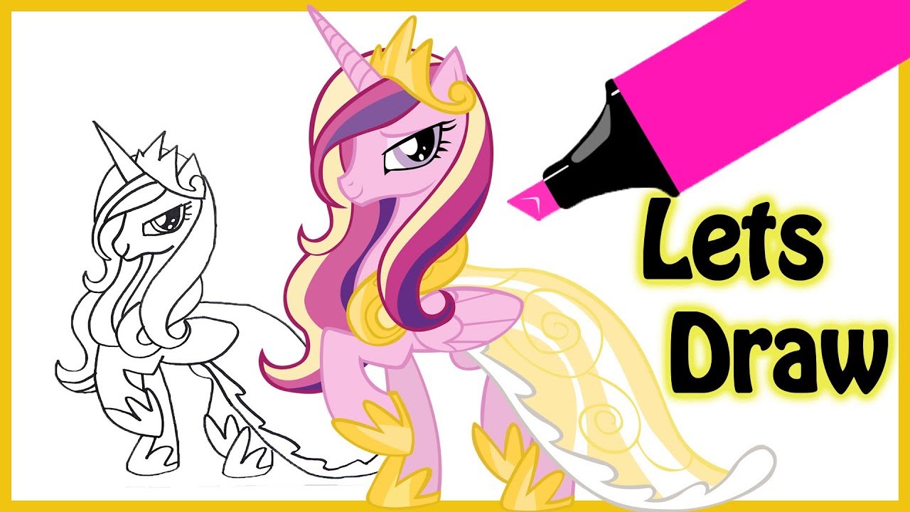 1280x720 How To Draw Unicorn My Little Pony Princess Cadance For Kids Easy - My Little Pony Unicorn Drawing