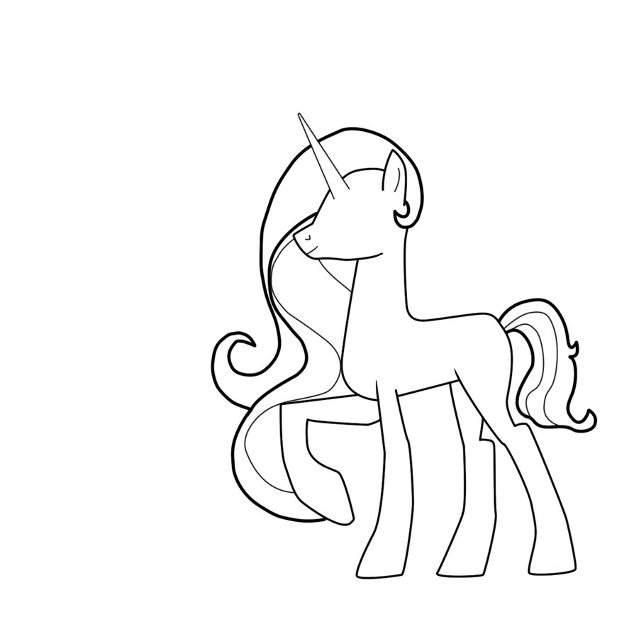 894x894 My Little Pony Unicorn Base - My Little Pony Unicorn Drawing
