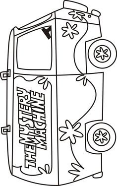 236x375 new scooby doo mystery machine coloring pages - Mystery Machine Drawing