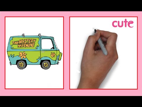 480x360 how to draw a mystery machine from scooby doo - Mystery Machine Drawing