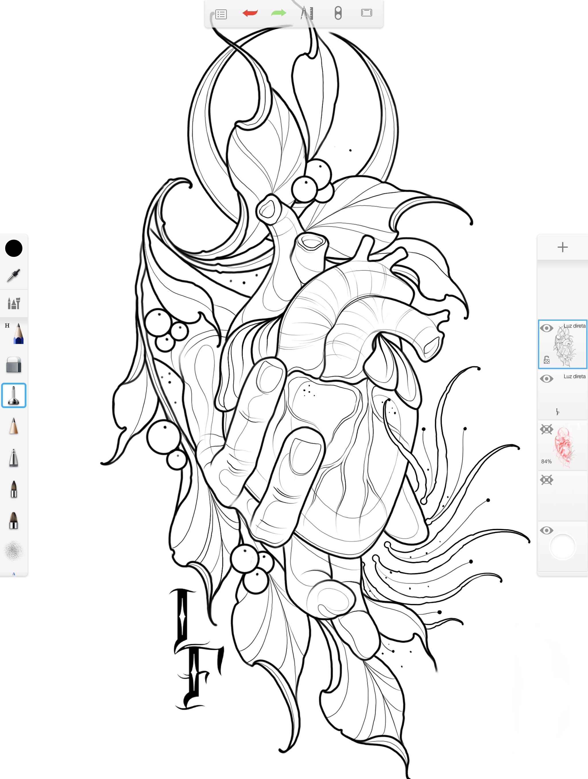 2048x2711 digital to skin digitally drawing and designing tattoos - N Drawing