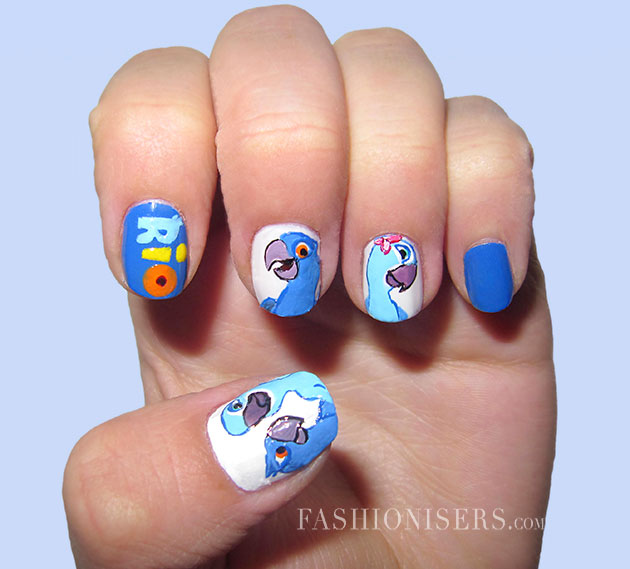 630x569 Cute Cartoon Inspired Nail Art Designs - Nail Art Drawing