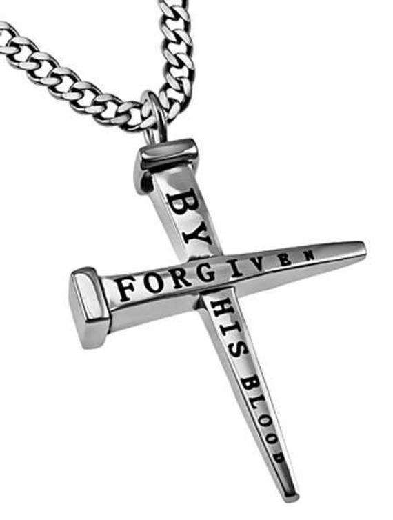 570x754 Nail Cross Forgiven Etsy - Nail Cross Drawing