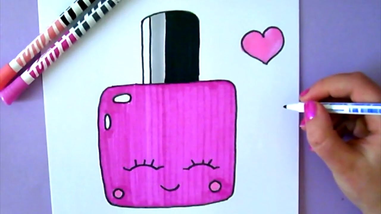 1280x720 How To Draw Cute Nail Polish - Nail Polish Drawing