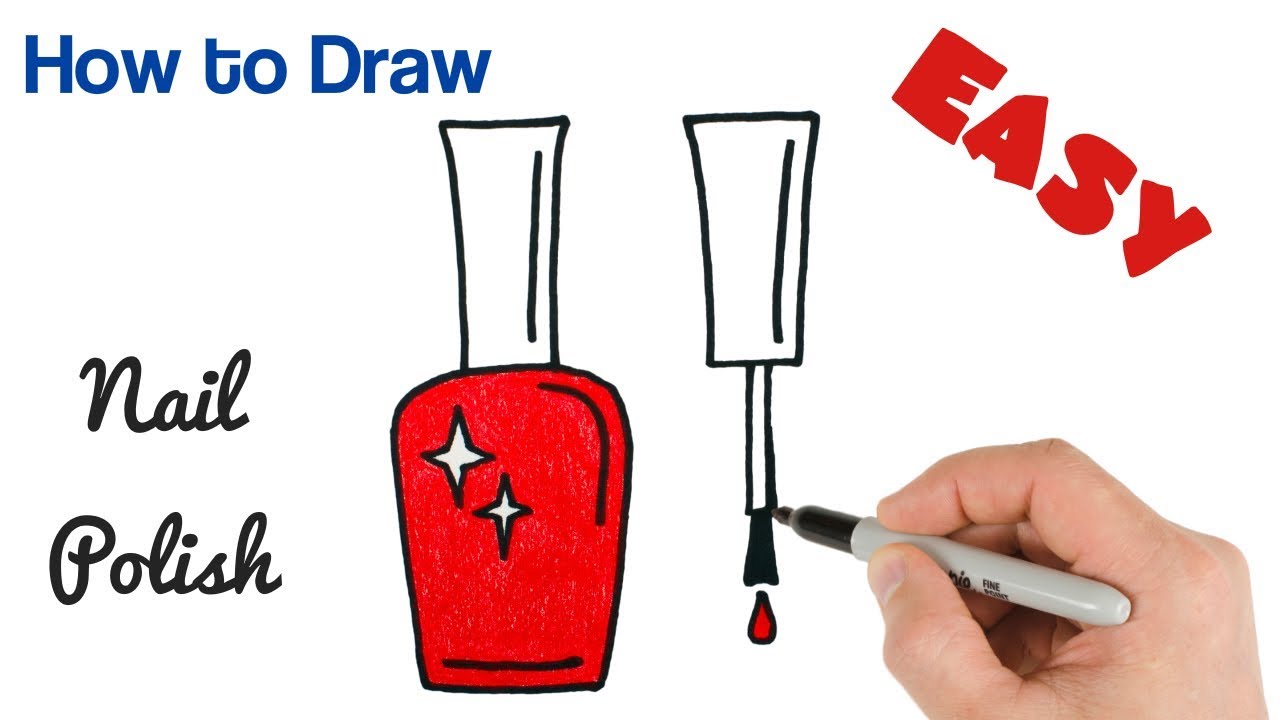 1280x720 How To Draw Nail Polish Easy Drawing Art Tutorial For Beginners - Nail Polish Drawing