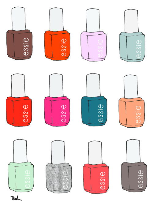 500x673 beauty drawing illustration art fashion glamour style luxury nail - Nail Polish Drawing