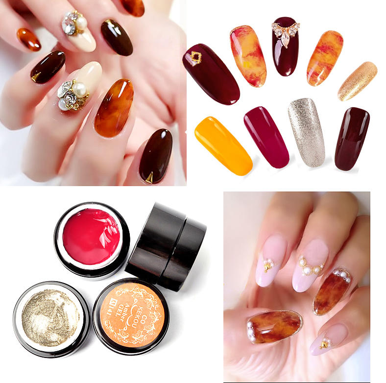 788x782 colors amber uv gel polish nail art painting design color - Nail Polish Drawing