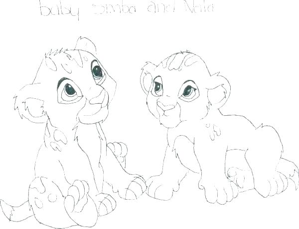 600x461 Nala Coloring Pages And Free To Print Simba Sheets Lion King - Nala Lion King Drawing