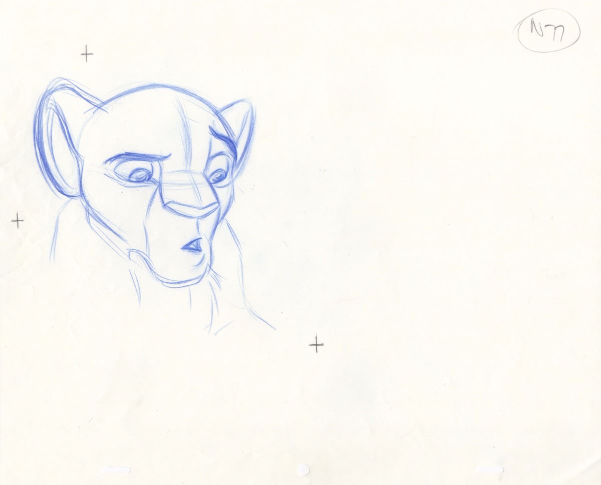 1200x969 Original Production Drawing Of Nala From The Lion King - Nala Lion King Drawing