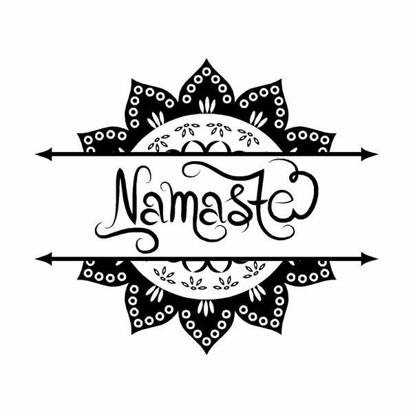 600x600 namaste yoga mandala tribal vinyl car sticker doggy style gifts - Namaste Drawing