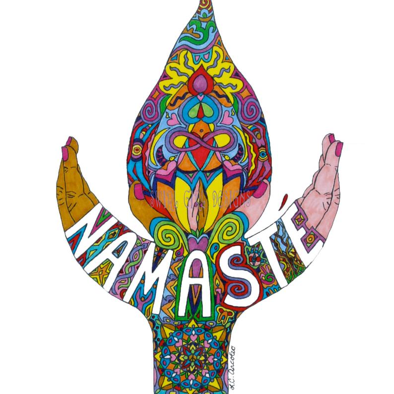 794x794 drawing namaste yoga chalice etsy - Namaste Drawing