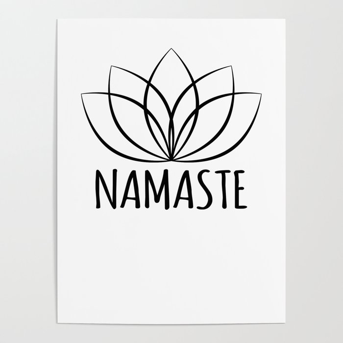 700x700 yoga namaste gift poster - Namaste Drawing