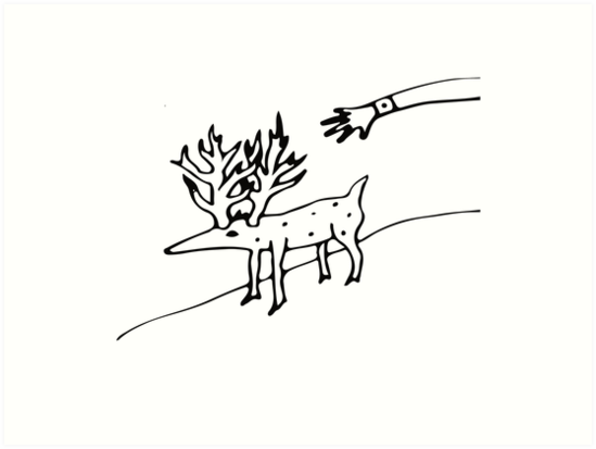 549x413 gordon cole's napkin drawing art prints - Napkin Drawing